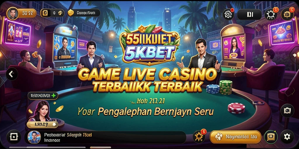 Tampilan permainan Live Casino yang menarik dan interaktif di 55KBET.