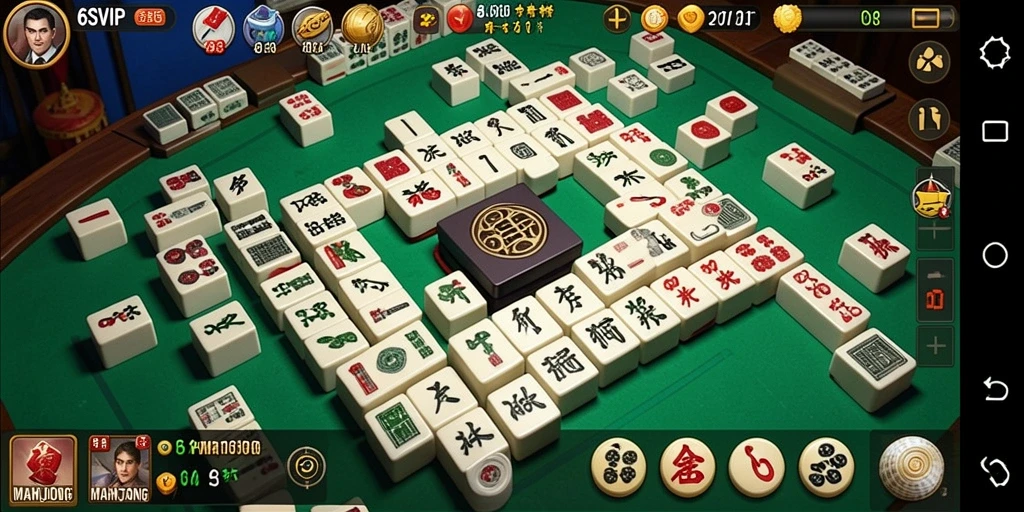 Tampilan gameplay Mahjong di 6SVIP yang menarik dan interaktif.