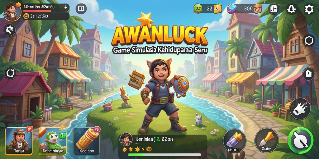 Tangkapan layar dari gameplay AWANLUCK yang penuh petualangan.
