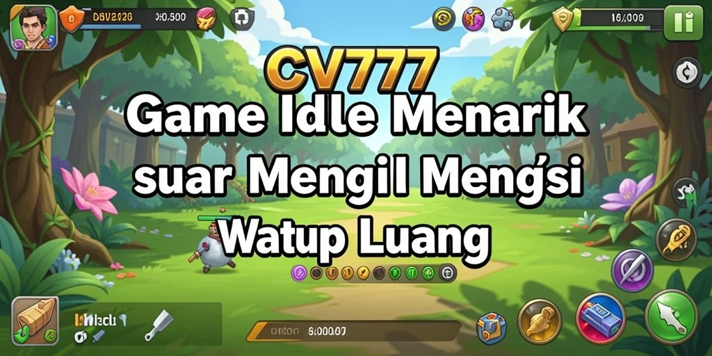 Screenshot gameplay menunjukkan karakter mengumpulkan sumber daya dengan santai.