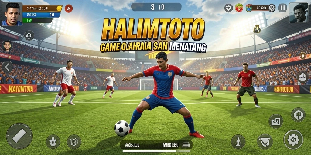 Tampilan gameplay menarik dari HALIMTOTO dengan aksi seru di lapangan.