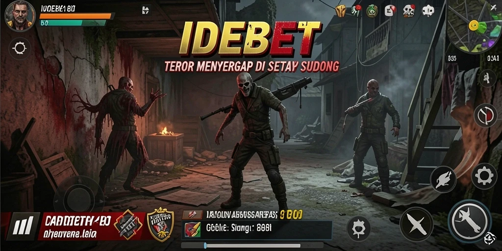 Tampilan gameplay IDEBET yang penuh aksi dan teror.