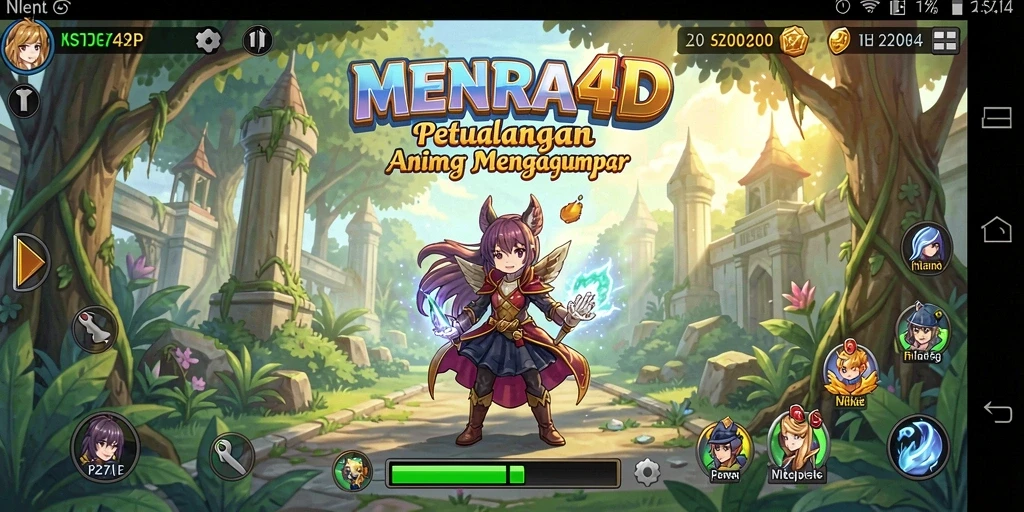 Gameplay seru MENARA4D dengan karakter anime yang menarik.