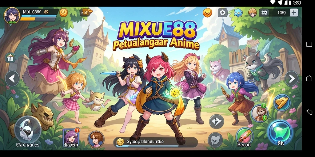 Tampilan gameplay seru dalam MIXUE88 yang penuh warna dan aksi.