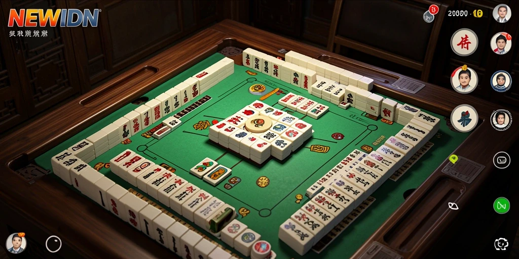 Tampilan gameplay Mahjong yang menarik dan interaktif.