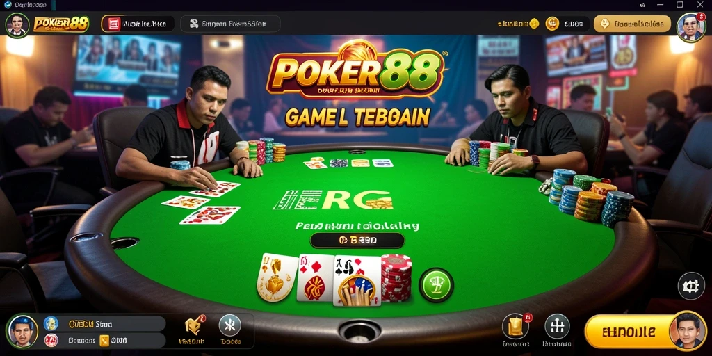 Tampilan gameplay seru di POKER88 dengan berbagai pilihan meja.