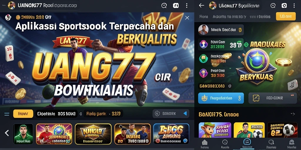 Tampilan utama UANG77 menampilkan berbagai opsi permainan Sportsbook yang menarik.