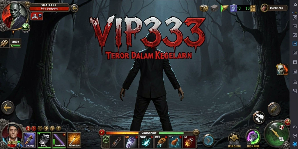 Tampilan gameplay VIP333 yang menegangkan dengan suasana horror yang mendalam.