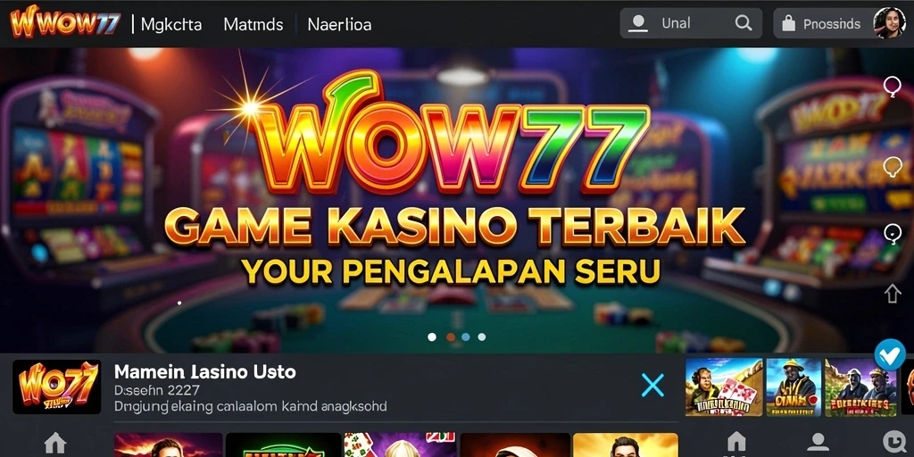 Tampilan gameplay WOW77 yang menarik dan menegangkan.