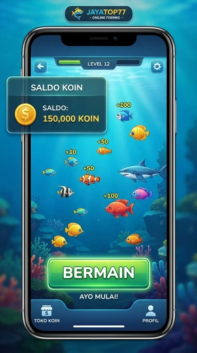 Tampilan aplikasi jayatop77 di perangkat Android.